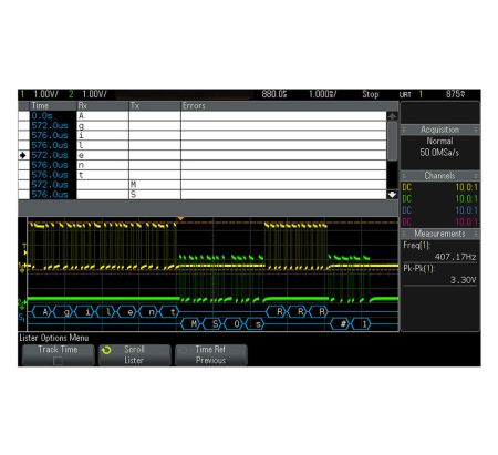 DSOX2COMP | Option de déclenchement et d'analyse série RS232 / 422 / 485 / UART 