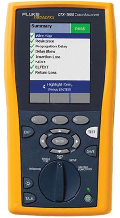 DTX-1800 | Analyseur de câblages classe F, niveau IV, CAT 6 