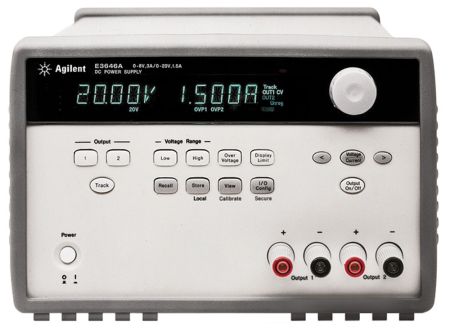 E3648A | Alimentation numérique 2 voies programmables double gamme, 8 V / 5 A ou 20 V / 2,5 A, puissance 100 W