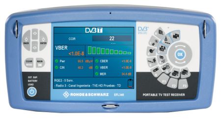 EFL240 | Récepteur portable de signaux TV (câble, satellite, DVB-T/H, analogique, MPEG2, MPEG4) 