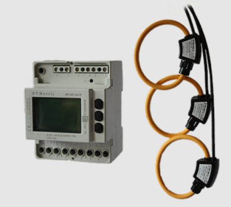 EFLEX-4U-KIT30 | Compteur d'énergie triphasé / tétra (dont 3 boucles Rogowski 30 cm) 