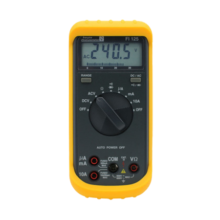 FI125 | Multimètre numérique portable RMS, 3 200 points 