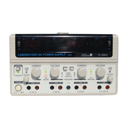 FI1433-2 | Alimentation numérique 4 voies 2x [30 V / 3 A], 5,2 V / 1 A, 15 V / 1 A fixe, puissance 200 W