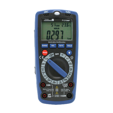 FI210MP | Multimètre numérique portable RMS, 4 000 points, avec fonctions environnementales 