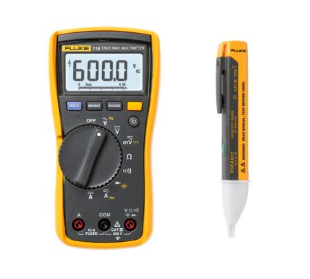 FLK-115/1AC-II | Multimètre TRMS Fluke 115 + détecteur FLUKE 1AC-II 