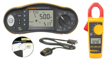 FLK-1663-SCH-CLAMP/F | Pack testeur d'installations électriques multifonction 1663 avec pince 324 et kit logiciel 