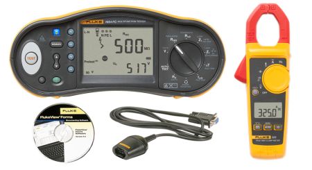 FLK-1664-SCH-CLAMP/F | Pack testeur d'installations électriques multifonction 1664 avec pince 325 et kit logiciel 