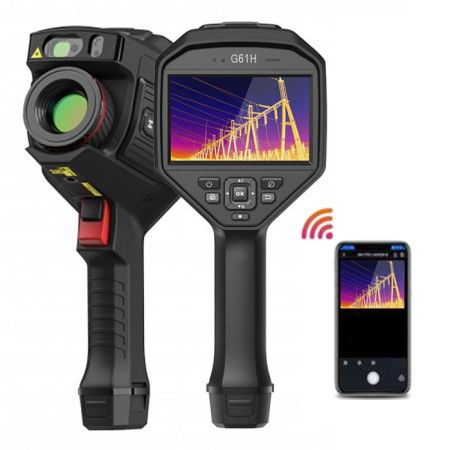 HM-TP76H-25SVF/WG61H | Caméra thermique G61H 640 x 480 px, -20°C à +2000°C écran tactile 4.3'', pointeur laser