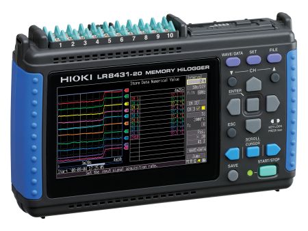 HI-LR8431 | HIOKI LR8431 - enregistreur de données portable 10 canaux pour tension, température et impulsions