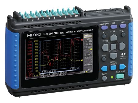 HI-LR8432 | HIOKI LR8432 - enregistreur de données portable 10 canaux avec prise en charge native de s capteurs de flux thermique