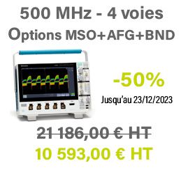 MDO34-500-PROMO1223 | Oscilloscope 4 voies 500 MHz MDO34 Tektronix avec options 3-MSO, 3-AFG et 3-BND 