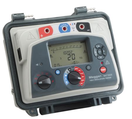 MIT1025 | Contrôleur d'isolement 10 kV 20 TΩ, 3 mA, tests IP/DD/DAR/Rampe/Ecart, 600 V CAT IV, interface USB