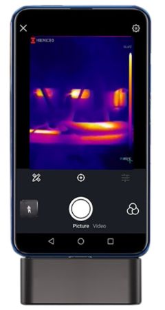 HM-TJ11-3AMF-MINI1 | Module caméra thermique Mini1 pour smartphone 160 x 120 px, -20°C à 350°C, 25 Hz 