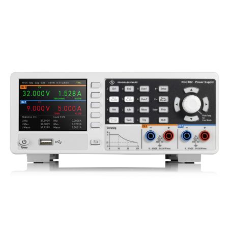 NGC102-G | Alimentation NGC102, 2 voies, 32 V / 5 A, 100 W avec interfaces Ethernet USB et GPIB