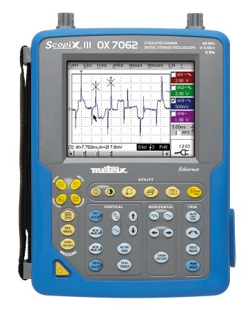 OX7062-CSD | Oscilloscope numérique portable, 2 voies 60 MHz, 2,5 Géch/s, 2 500 points 