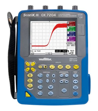 OX7204-CSD | Oscilloscope numérique portable, 4 voies 200 MHz, 2,5 Géch/s, 2 500 points 