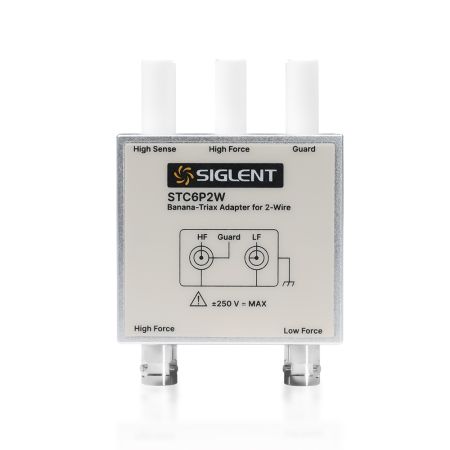 STC6P2W | Fiche banane vers triaxiale - 2 fils avec protection pour SMU siglent SMM3000X 