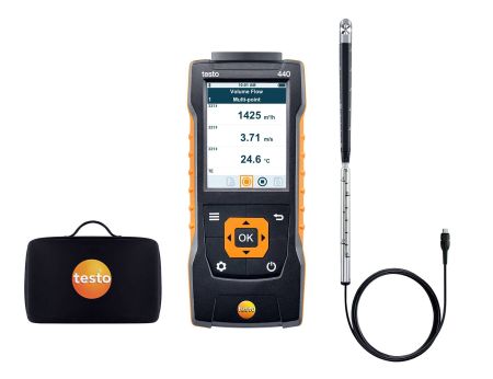 05634401 | Set Testo 440 avec hélice Ø 16 mm, téléscope et sacoche 