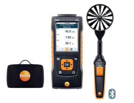 05634403 | Set testo 440 sonde hélice 100 mm et poignée Bluetooth 