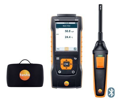 05634404 | Set Testo 440 sonde humidité/ température Bluetooth et anémomètre multifonctions 