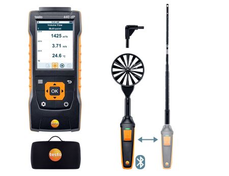05634409 | Set Testo 440 DP avec sondes fil chaud et hélice diamètre 100 mm 