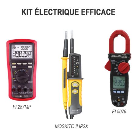 KIT-ELEC-EFFICACE | KIT Multimètre 1000 V CAT III + Pince 600 A CA+CC Ø35 mm + VAT 