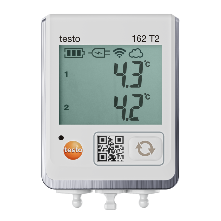 05721622 | Enregistreur de température 162-T2 WiFi avec afficheur et 2 entrées de sonde externe CTN 