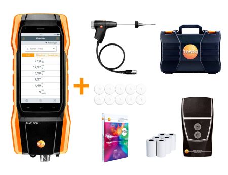 0564300481 | Analyseur de combustion Testo 300 Premium Longlife (O2, CO, H2, NO) + imprimante 