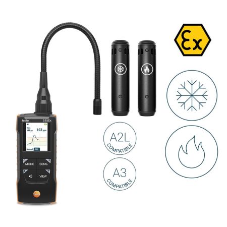 05630515 | testo 515 Ex, Détecteur de fuite de gaz et fluides frigorigènes certifié ATEX 