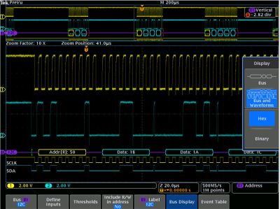 DPO2EMBD | Module de déclenchement et d'analyse I²C / SPI pour série DPO / MSO 2000 