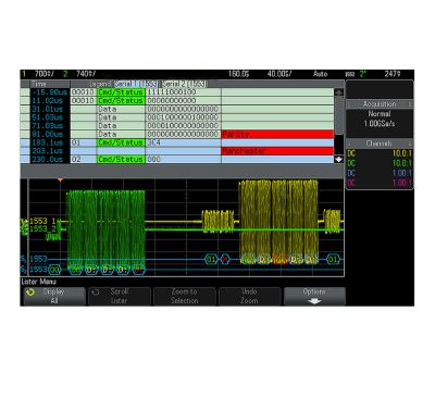 DSOX3AERO | Option de déclenchement et d'analyse série MIL-STD 1553 et ARINC 429 