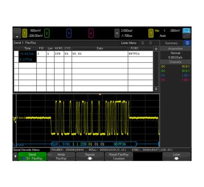 DSOX4FLEX | Option de déclenchement et d'analyse série FLEXRAY 