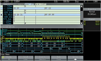 DSOX3EMBD | Déclenchement et analyse I²C / SPI pour les oscilloscopes des séries DSOX / MSOX 3000 
