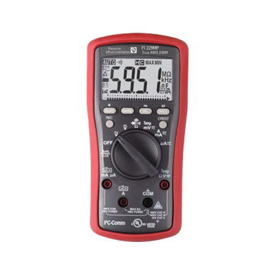 FI229MP | Multimètre numérique portable TRMS AC, 6 000 points, avec fonction AutoCheck, 1 000 V CAT II / 600 V CAT III