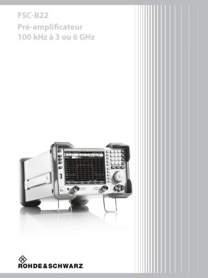 FSC-B22 | Pré-amplificateur 100 kHz à 3 ou 6 GHz, pour FSC3 et FSC6 