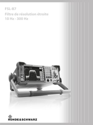 FSL-B7 | Filtre de résolution étroite 10 Hz - 300 Hz (licence logicielle) 