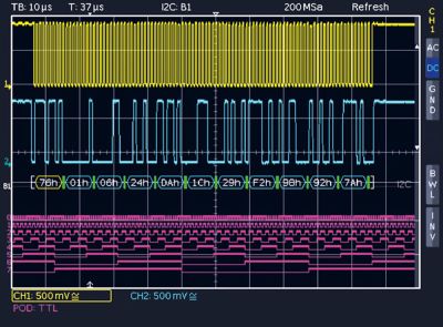 HOO11 | Licence de décodage I²C / SPI / UART / RS232 pour voies analogiques 