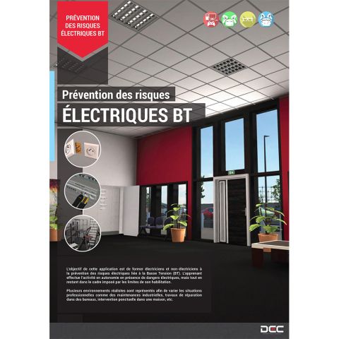 DEC-RV-ELEC-BT | Formation en r&eacute;alit&eacute; virtuelle &agrave; la pr&eacute;vention des risques &eacute;lectriques BT 