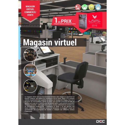 DEC-RV-MAGASIN | Formation en r&eacute;alit&eacute; virtuelle &agrave; la gestion d'un magasin de commerce et de vente 
